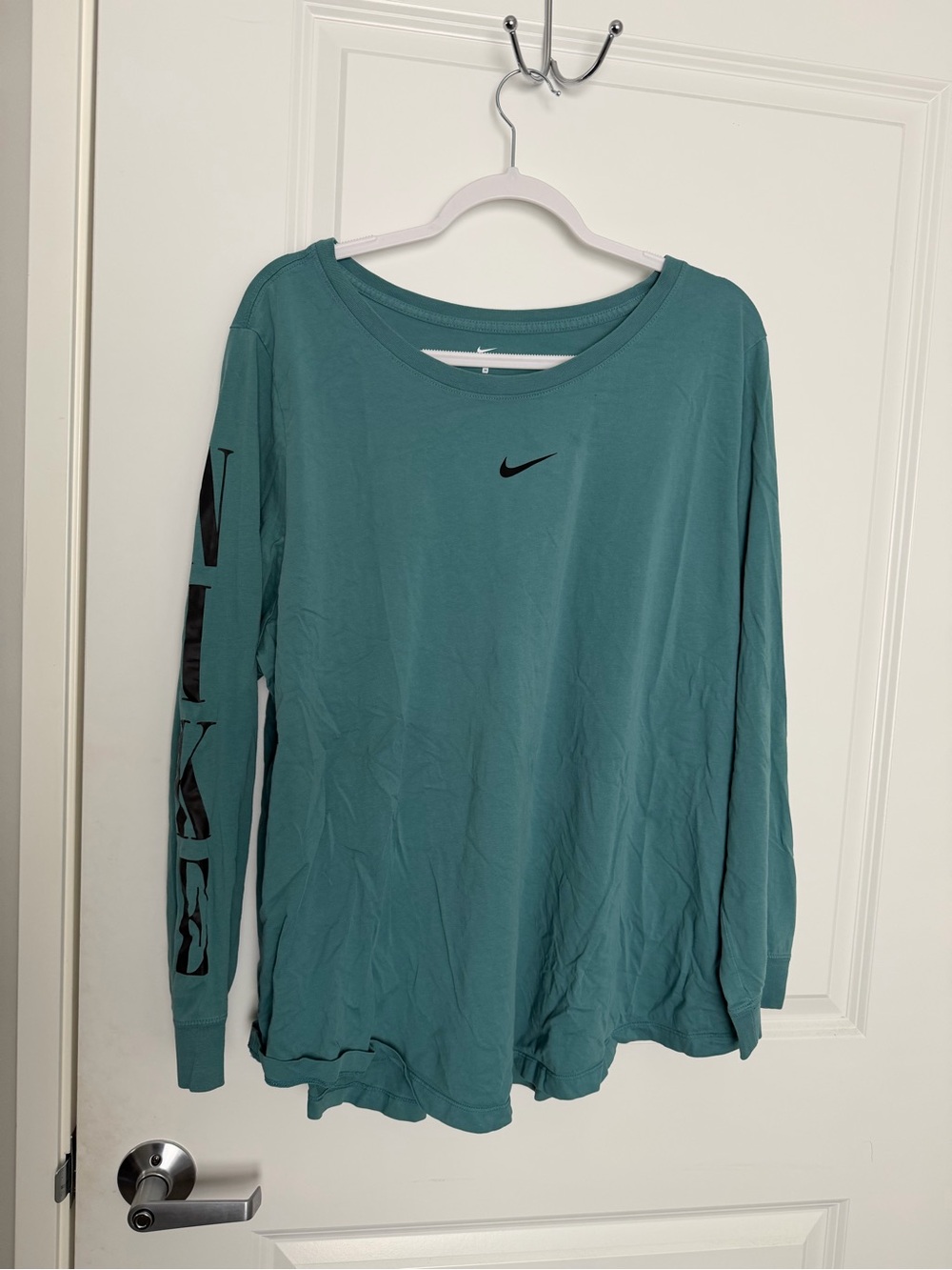 Nike Teal Long Sleeve Logo Tee